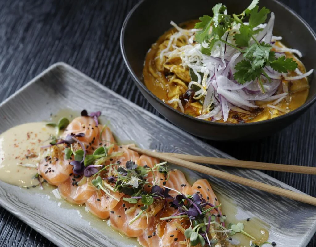 plat et micropousses en topping